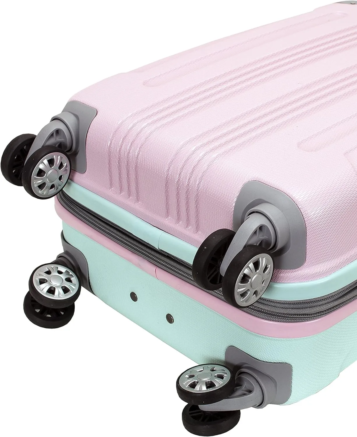 Rockland London Hardside Expandable Luggage with Spinner Wheels, Multicolor, Carry-On 20-Inch