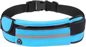 Slim Running Belt, Waterproof Fanny Pack for Men,Phone Holder for Running,Reflective Waist Bag for Men,Runners Belt Pouch,Money Belt,Waist Pack for Running Camping Workout Travel