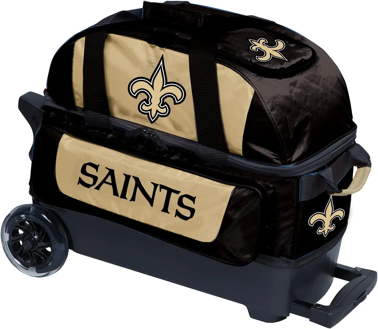 Strikeforce Bowling NFL Two Ball Bowling Roller Bag with Ball, Shoe and Accessory Pockets