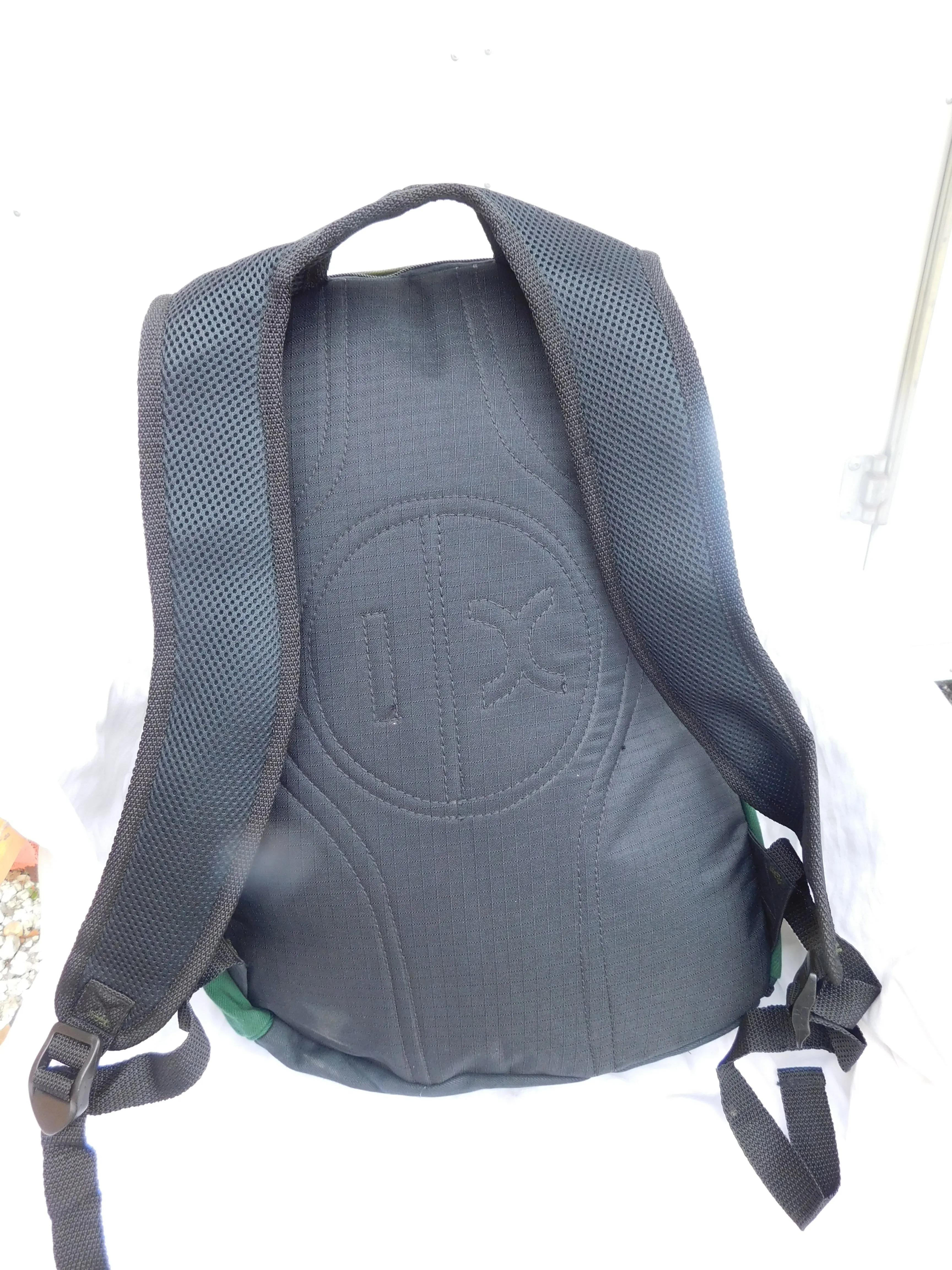Super Daypack in  heavyweight cotton denim with Mountain applique