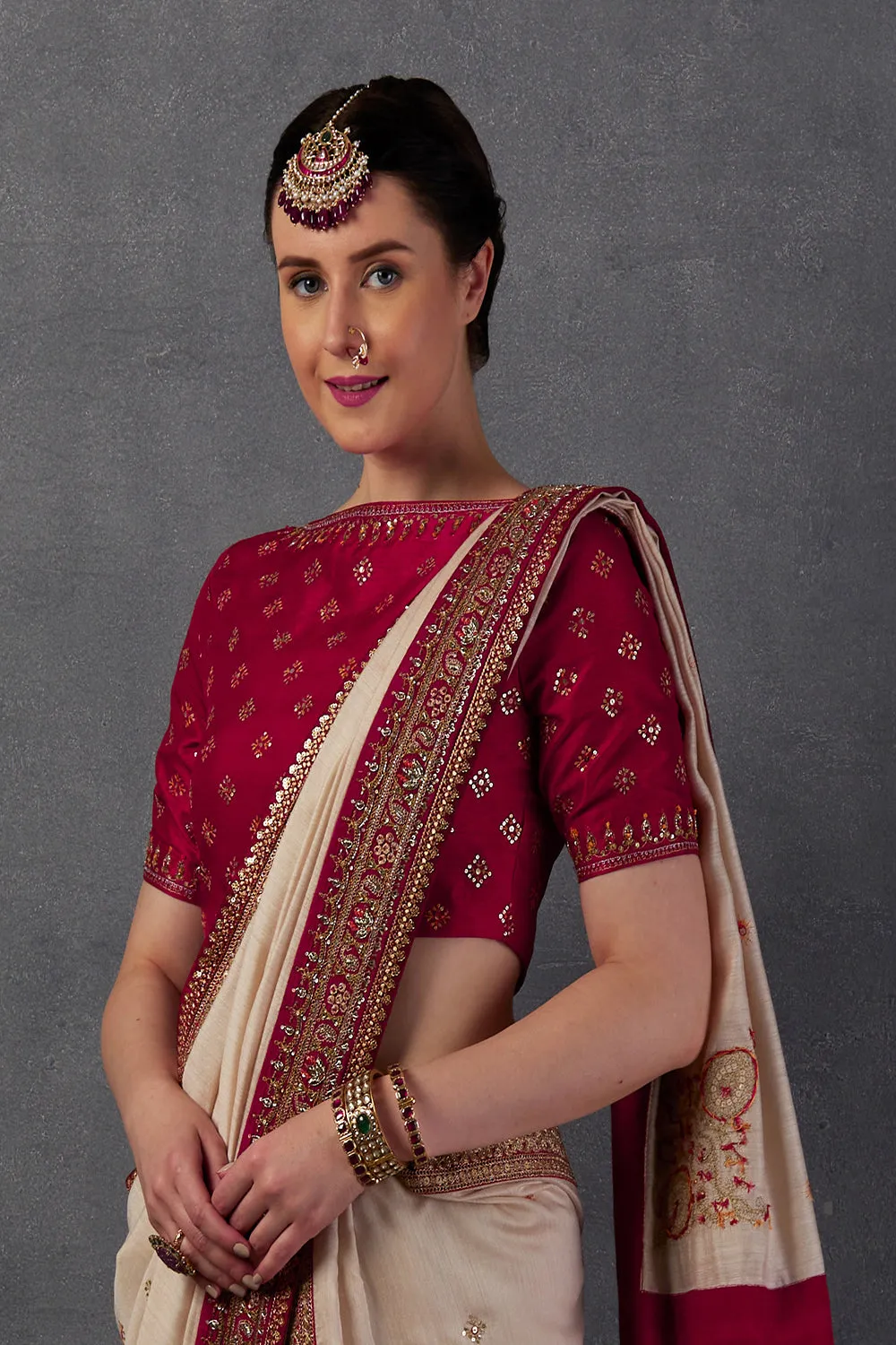 Toosh Bandhani Embroidered Saree Set ( Kash-03 )