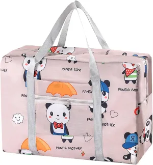 Travel Carry on Duffel Foldable Luggage Spirit Airlines Personal Item Bag Sports Gym Bag Weekender Overnight Bag Nylon Travel Duffel for Women (Panda)