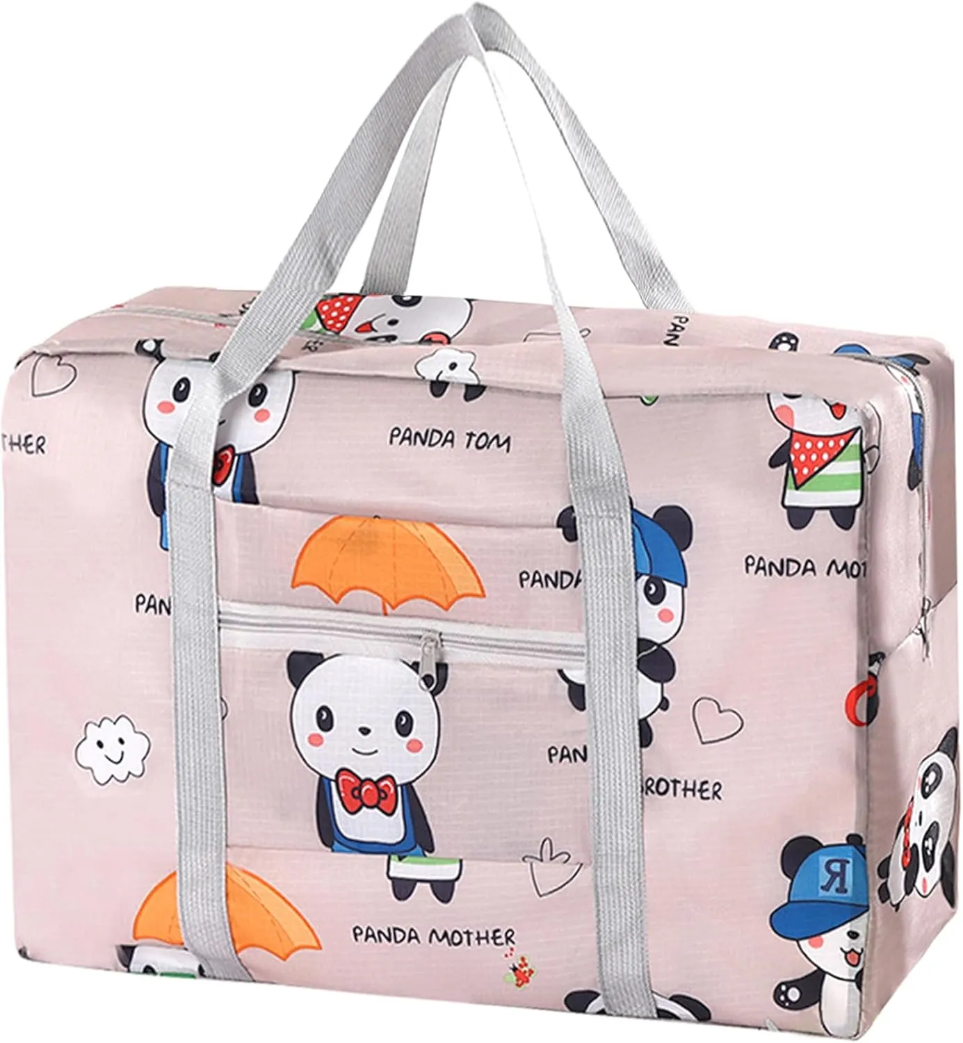 Travel Carry on Duffel Foldable Luggage Spirit Airlines Personal Item Bag Sports Gym Bag Weekender Overnight Bag Nylon Travel Duffel for Women (Panda)