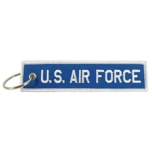 U.S. Air Force blue/white embroidered keychain
