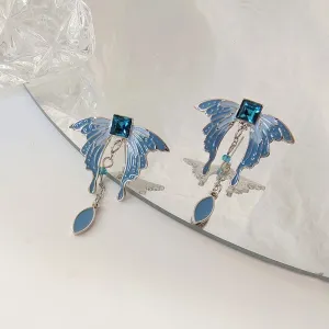 Water Wings      Earrings Kawaii Academia Y2K Cottagecore Coquette Fairycore Dollette Princesscore
