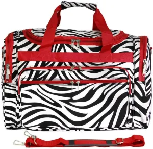 World Traveler Zebra 22-inch Carry-on Duffle Bag with Adjustable Shoulder Strap