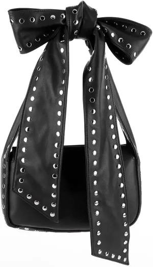 YFGBCX Studded Purses Y2K Shoulder Bag Crossbody Purse for Women Bow Knot Clutch Purse Hobo Handbag Purse